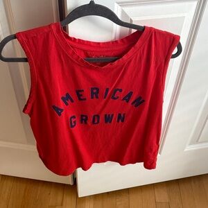 Z Supply Sleeveless Top with American Grown Print